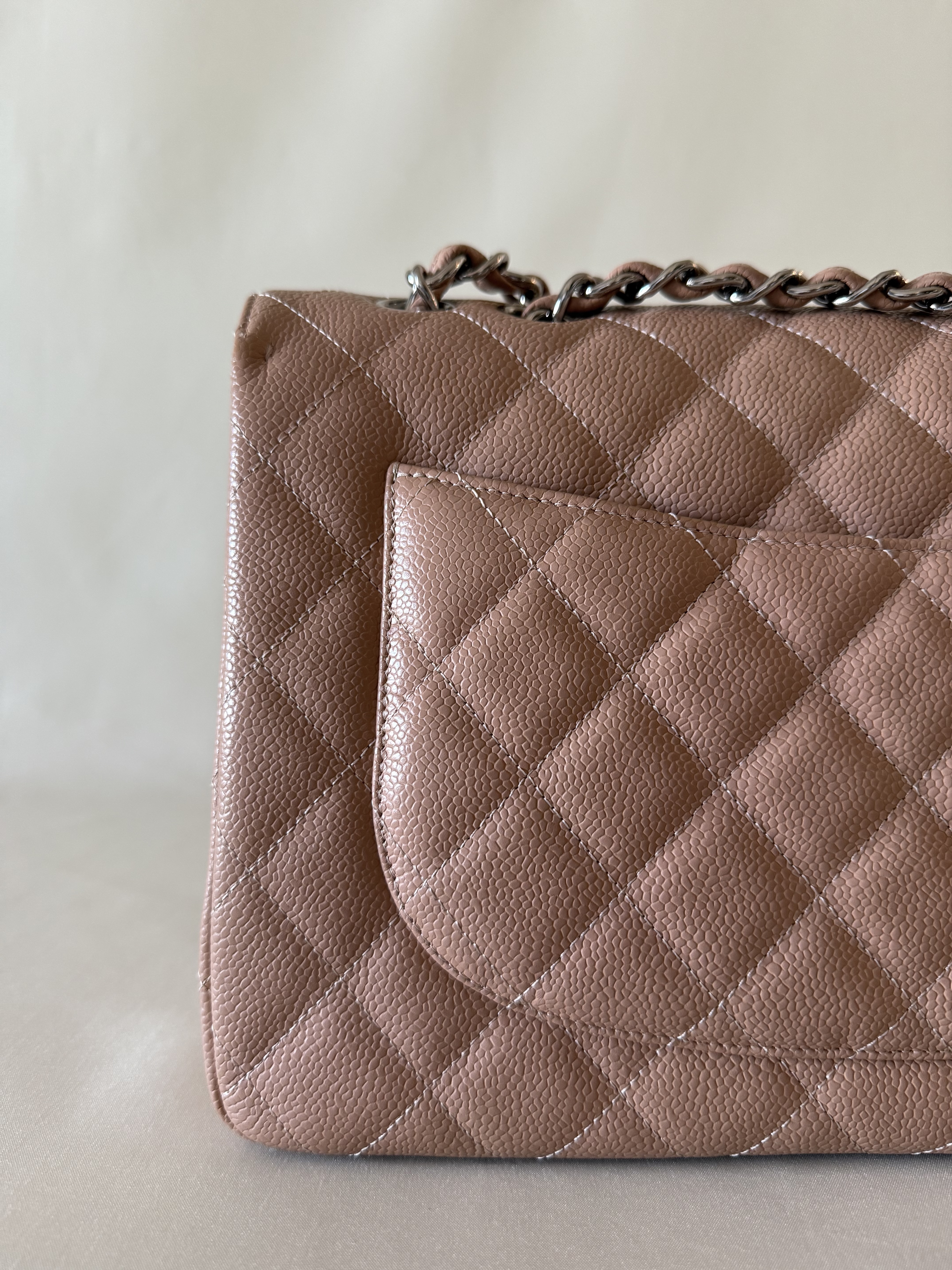 chanel quilting perfectly aligned at back pocket
