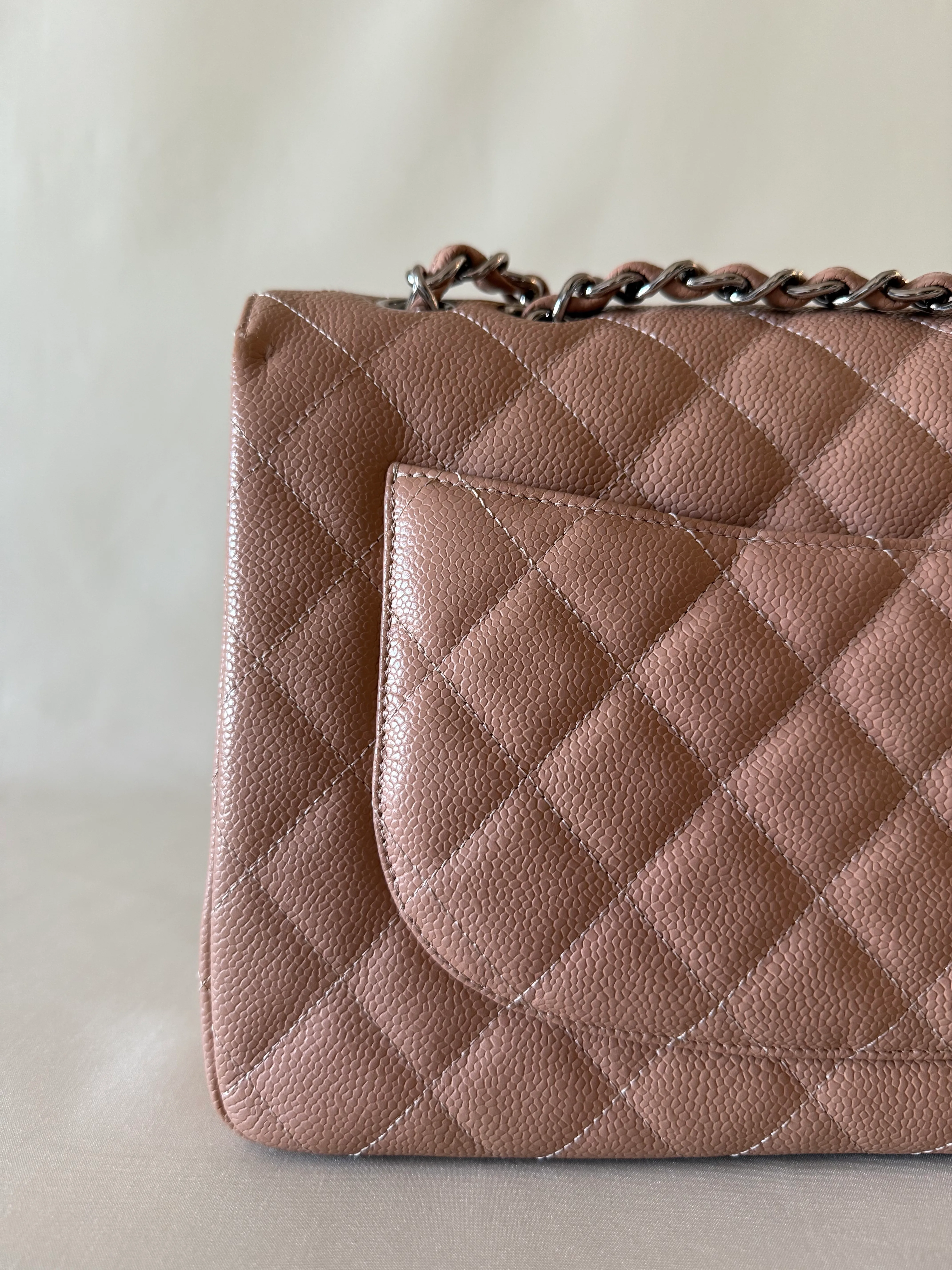 chanel quilting perfectly aligned at back pocket