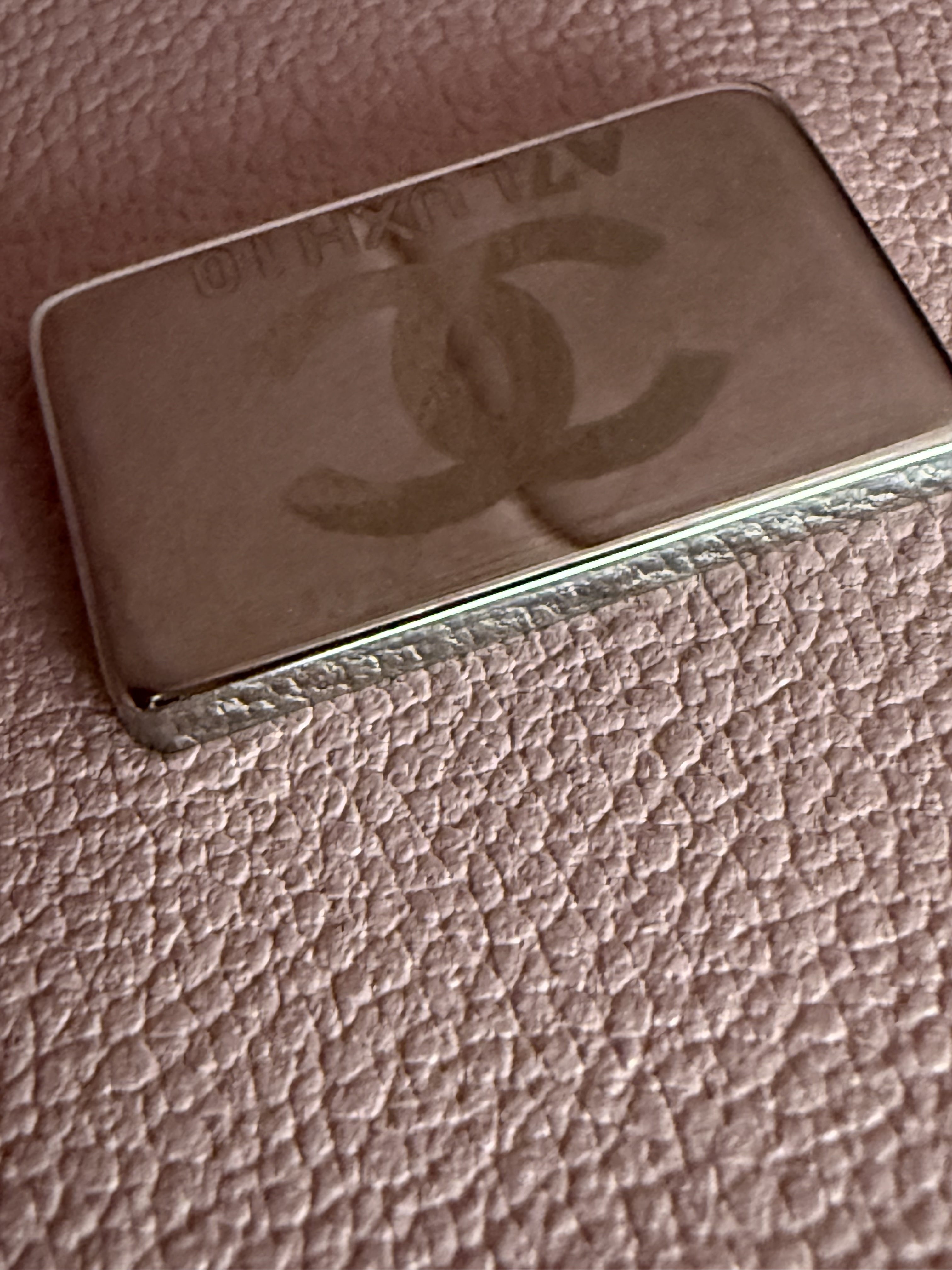 Chanel microchip authentication detail inside bag