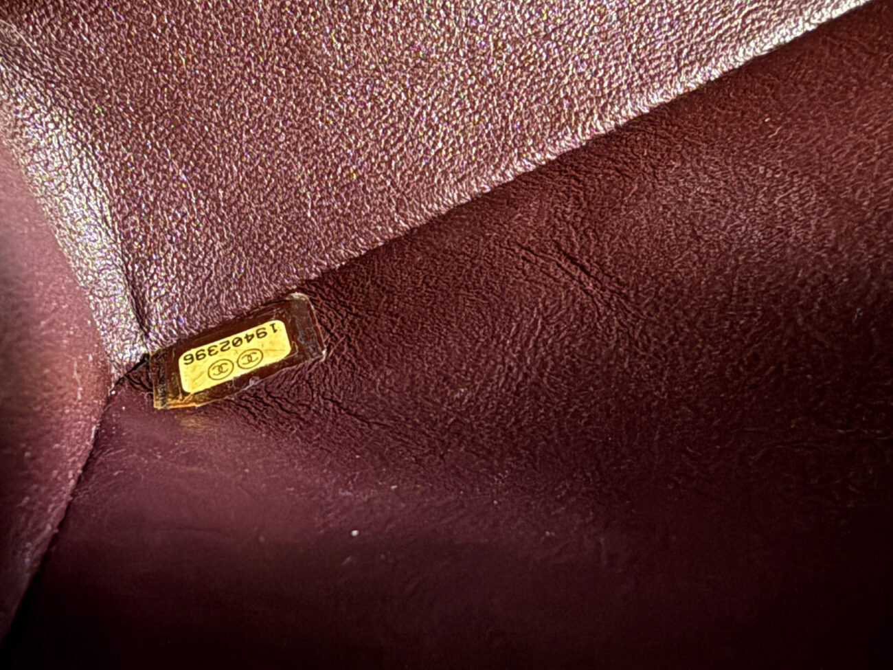 Chanel serial number sticker inside Classic Flap Medium