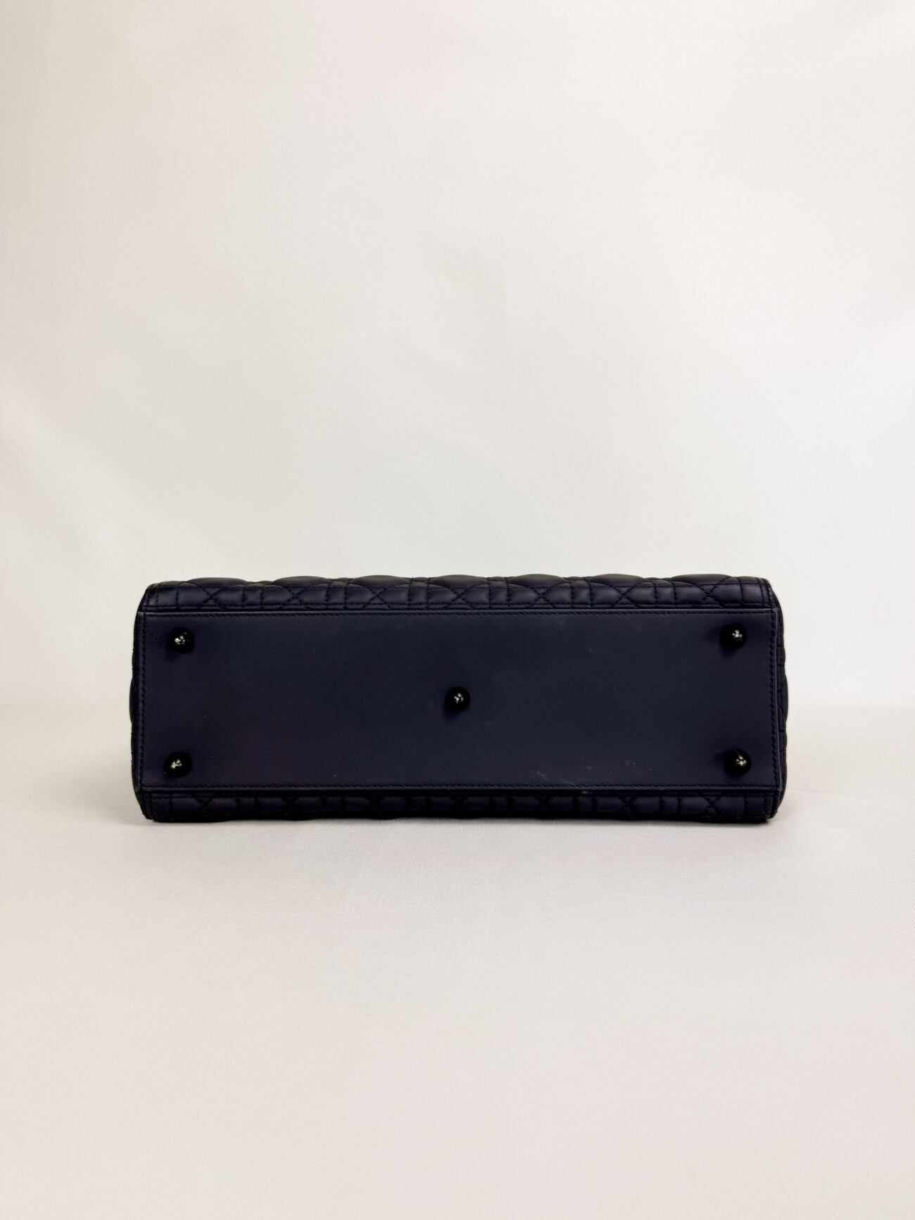 Lady Dior large ultra matte black botton view