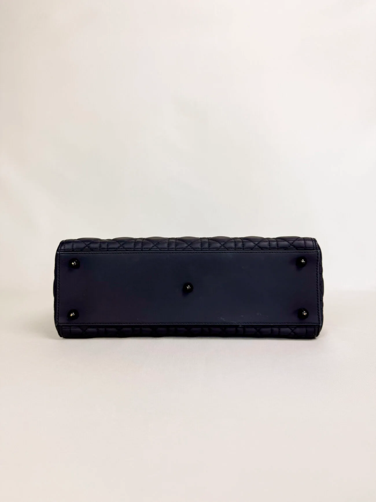 Lady Dior large ultra matte black botton view