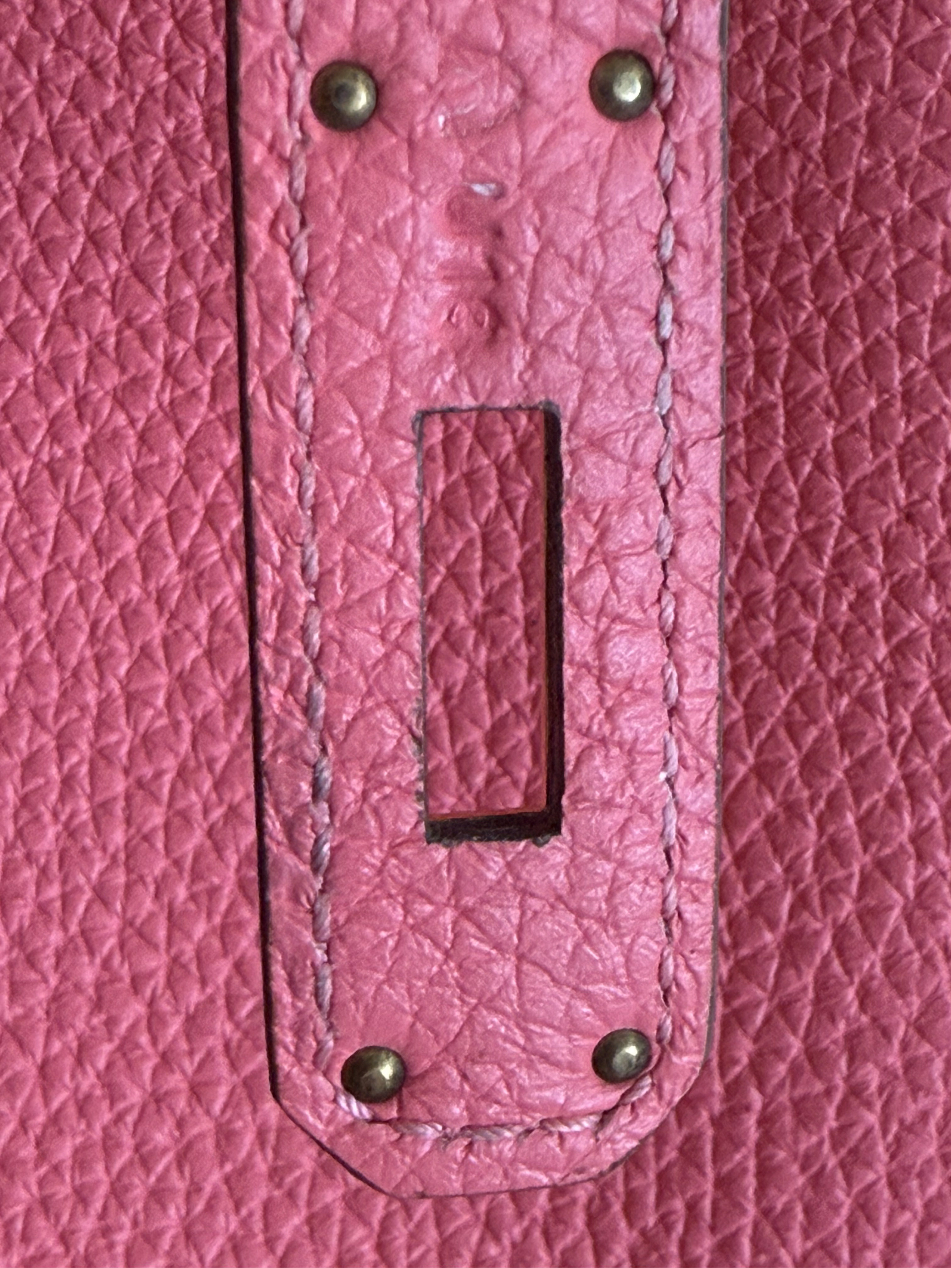 Hermès Birkin rectangular cutout authentic sharp edges precise corners detail
