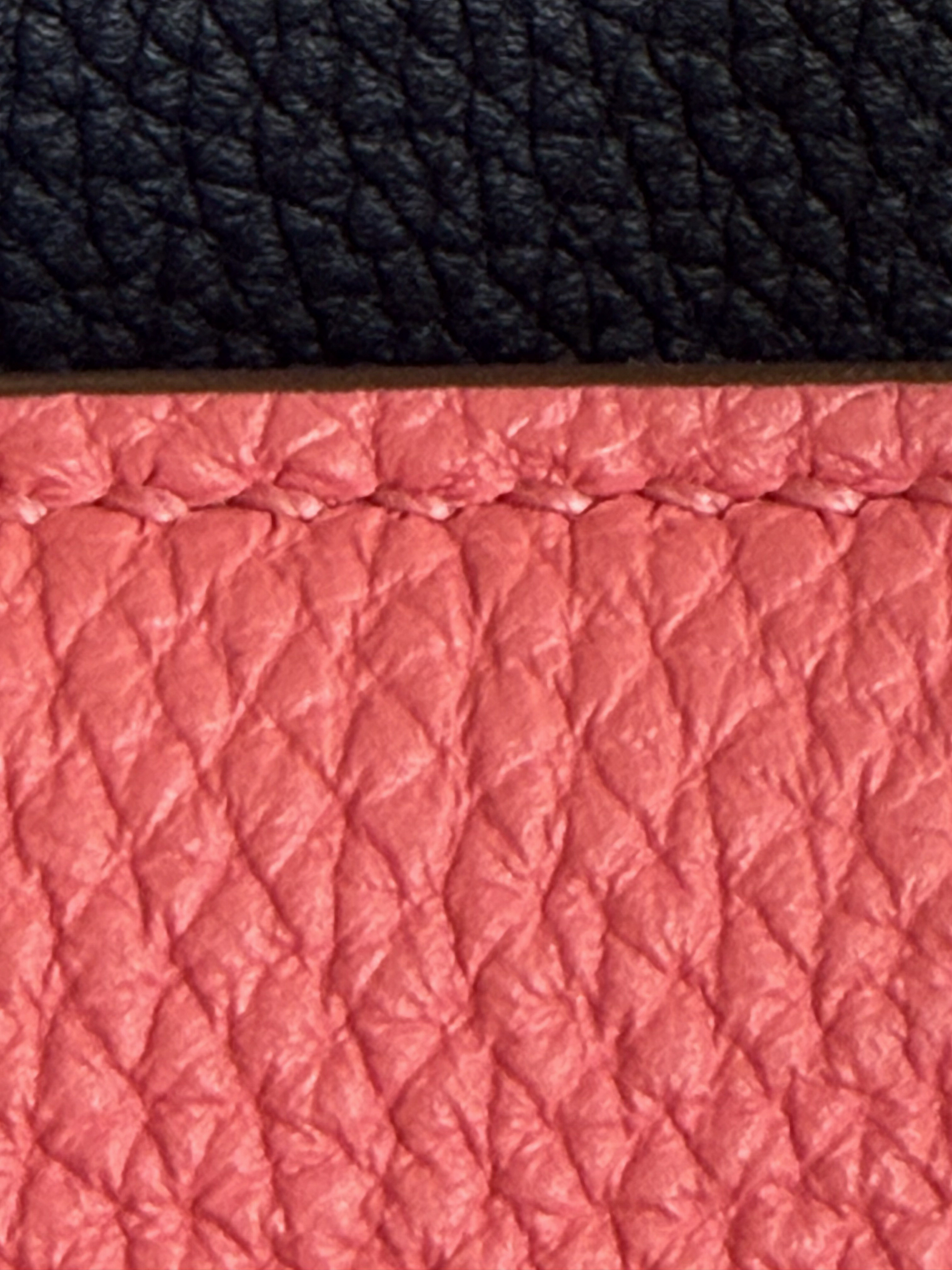 Hermès Birkin edge paint authentic thin straight clean line pink leather close-up