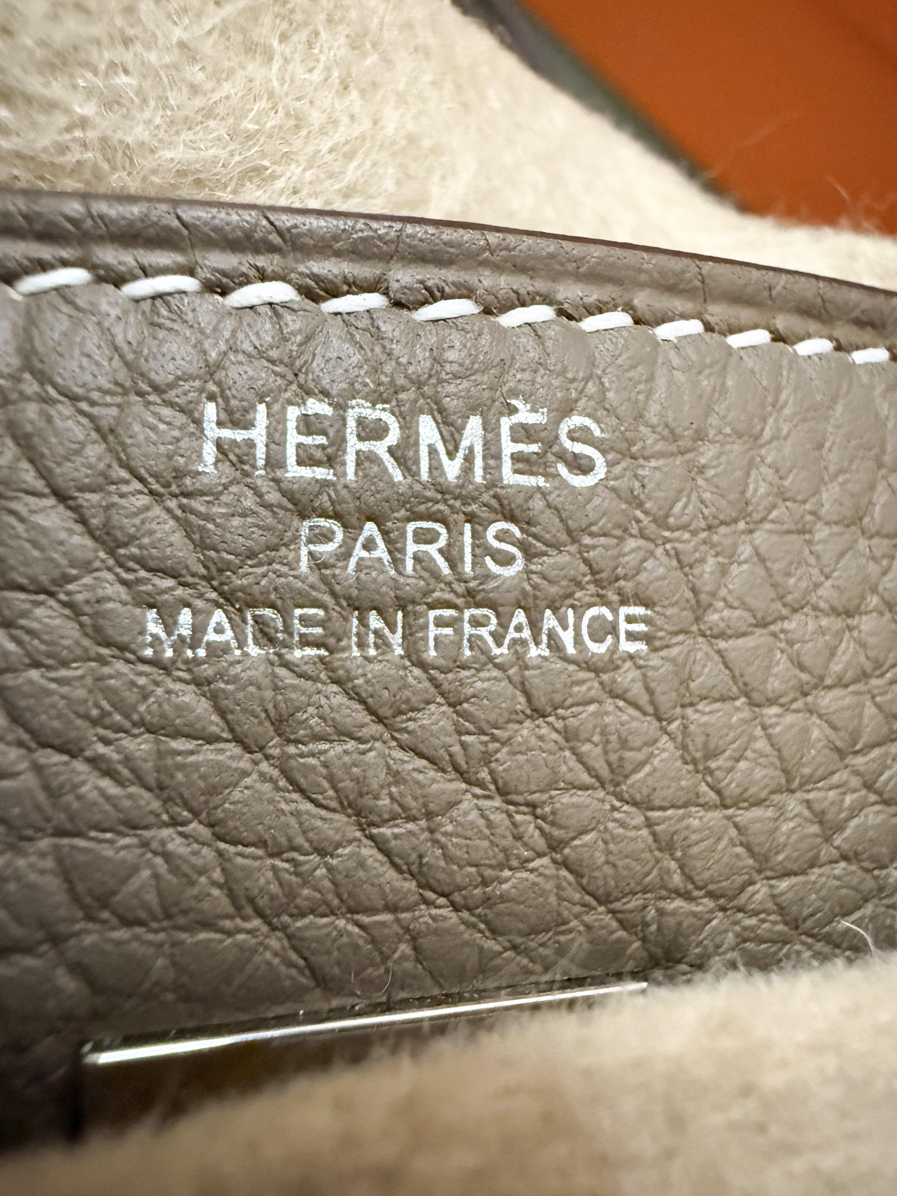 Hermès Birkin stamp authentic hand-stamped slightly irregular spacing natural depth detail