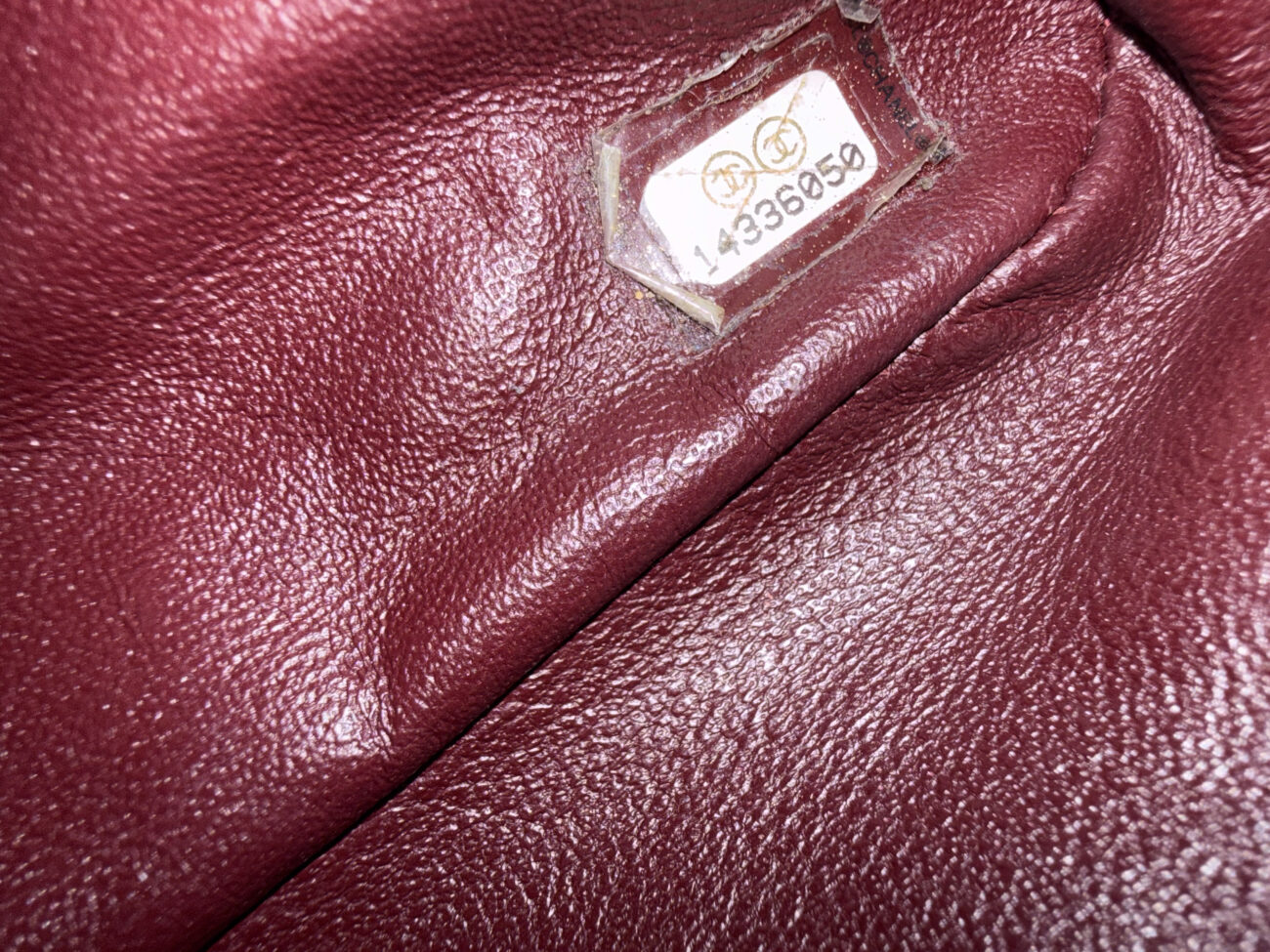 Chanel classic flap jumbo serial number sticker interior lambskin
