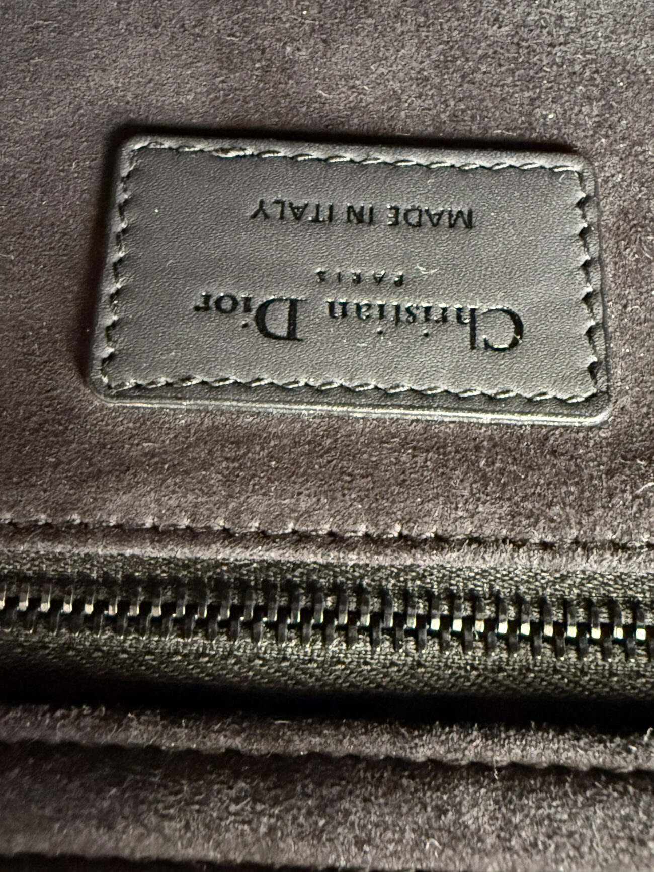 Lady Dior Ultra Matte black bag stamp view