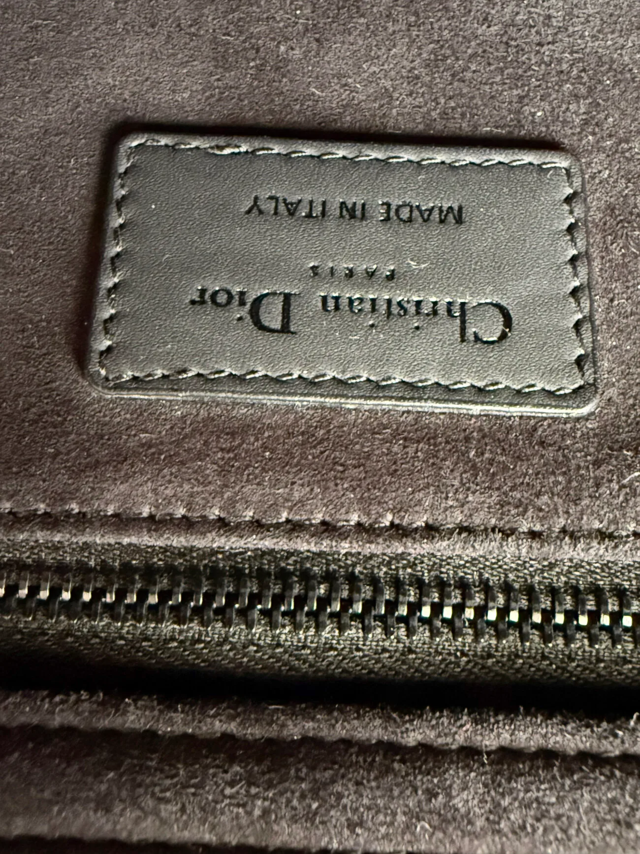 Lady Dior Ultra Matte black bag stamp view