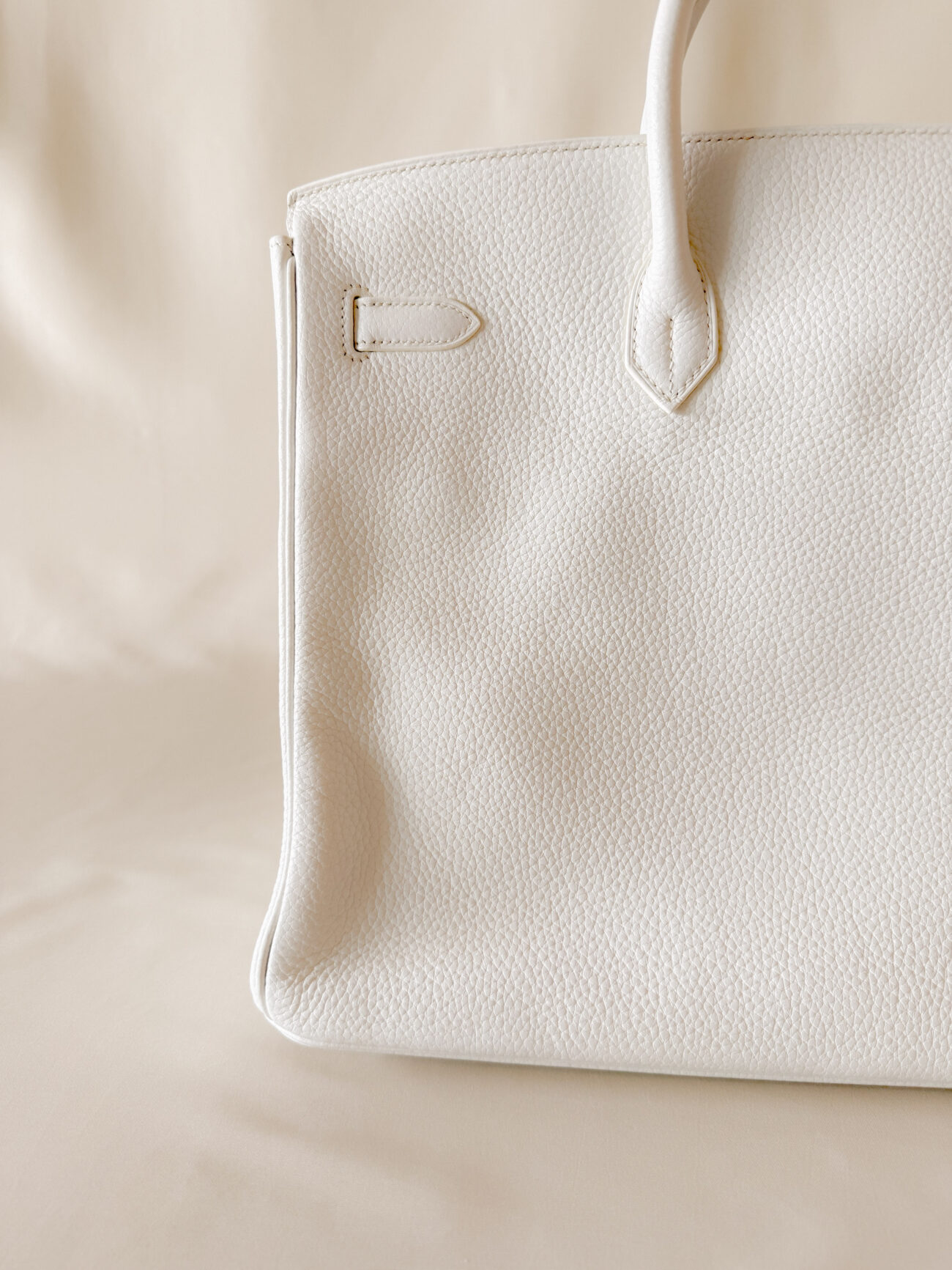 Hermès Birkin 40 white togo leather structure view