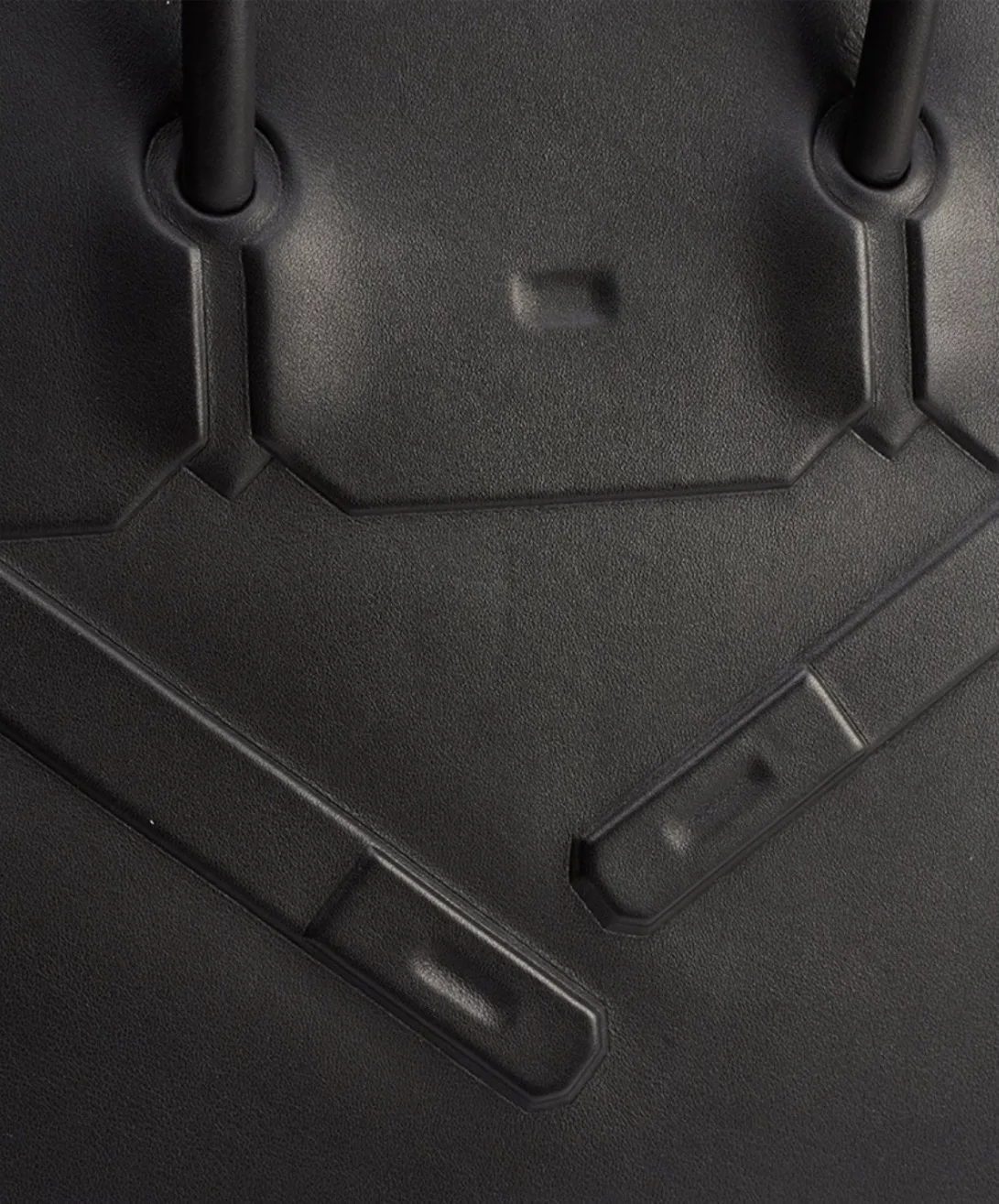 Hermès Shadow Birkin with embossed front stamp integrated into the leather