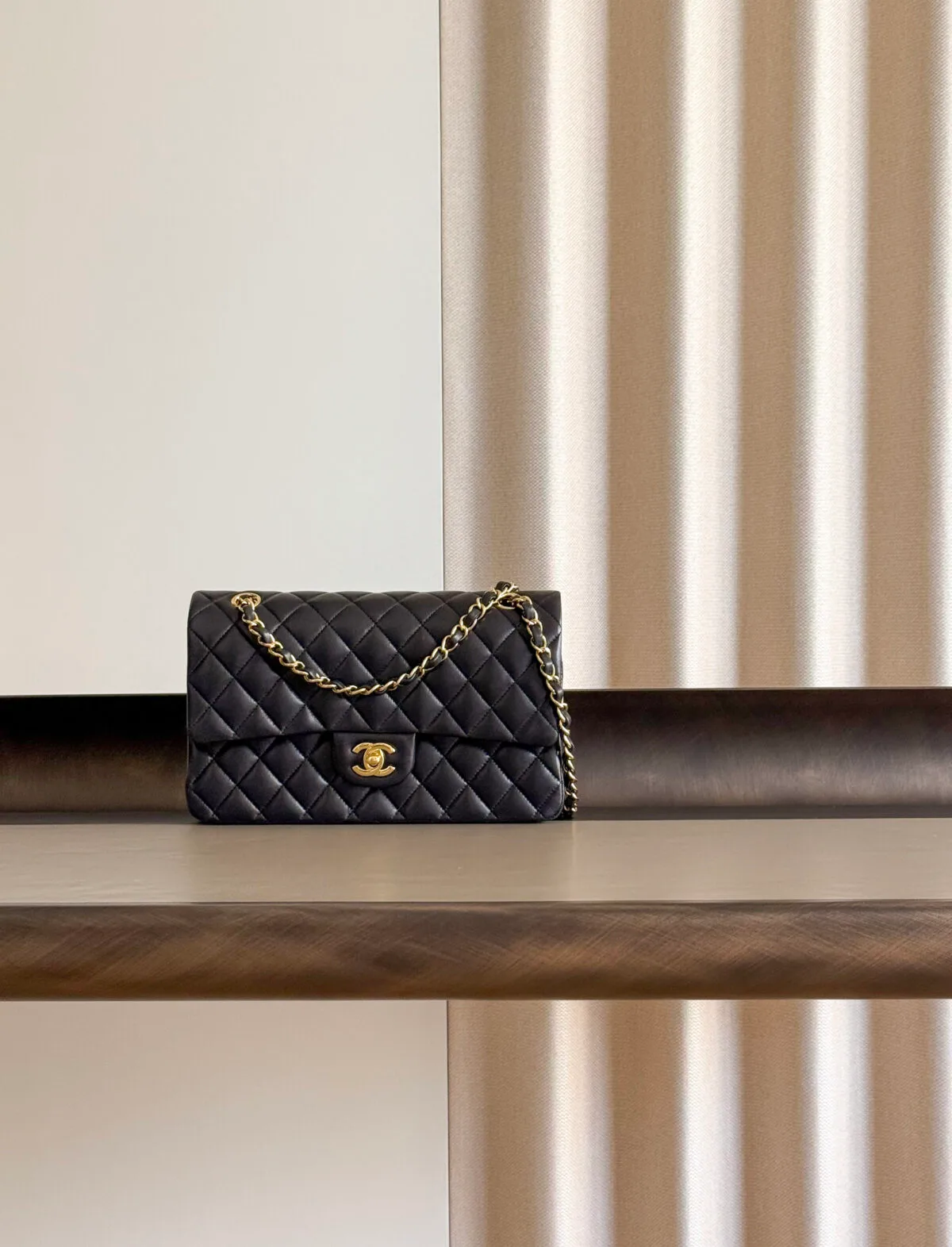 Chanel classic flap black with gold hardware | Bagotica
