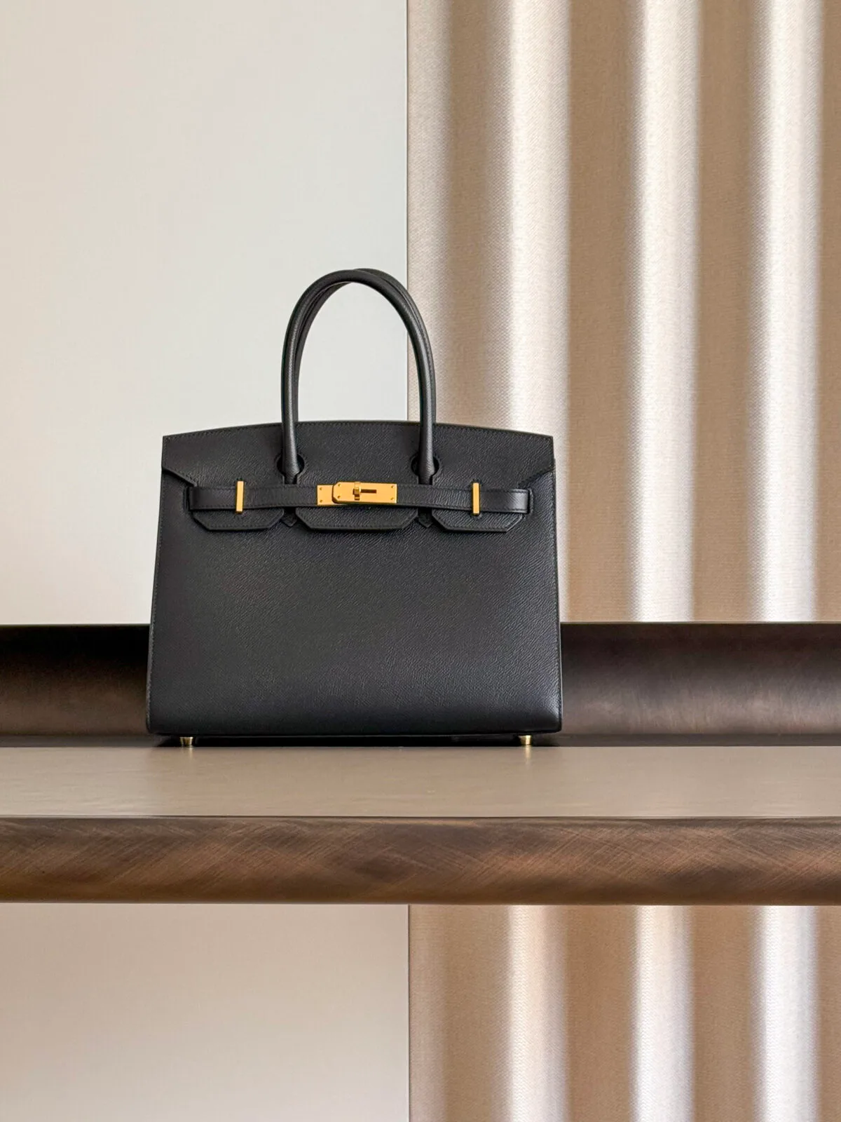 Hermès Birkin 30 cm black epsom sellier with gorl hardware | Bagotica