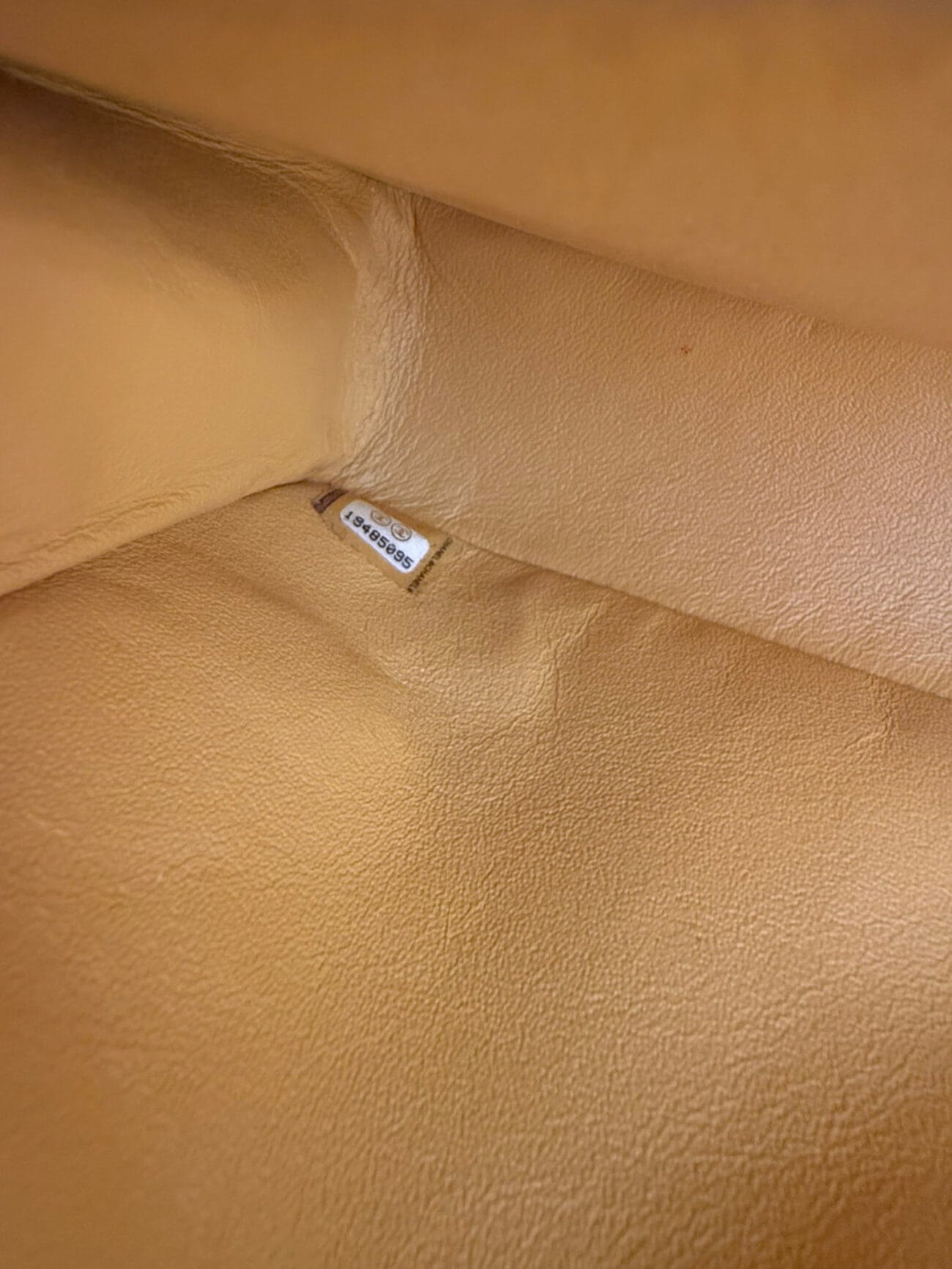 Chanel Classic Flap Medium authenticity sticker inside the bag