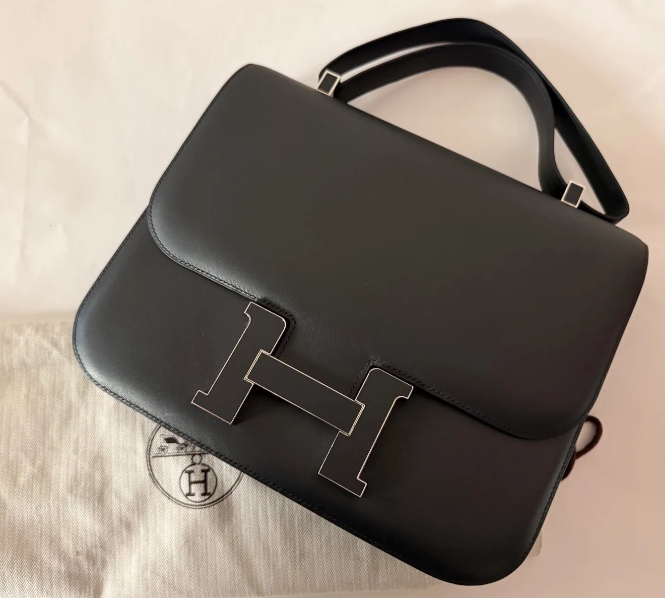 Hermès Constance with black lacquered hardware