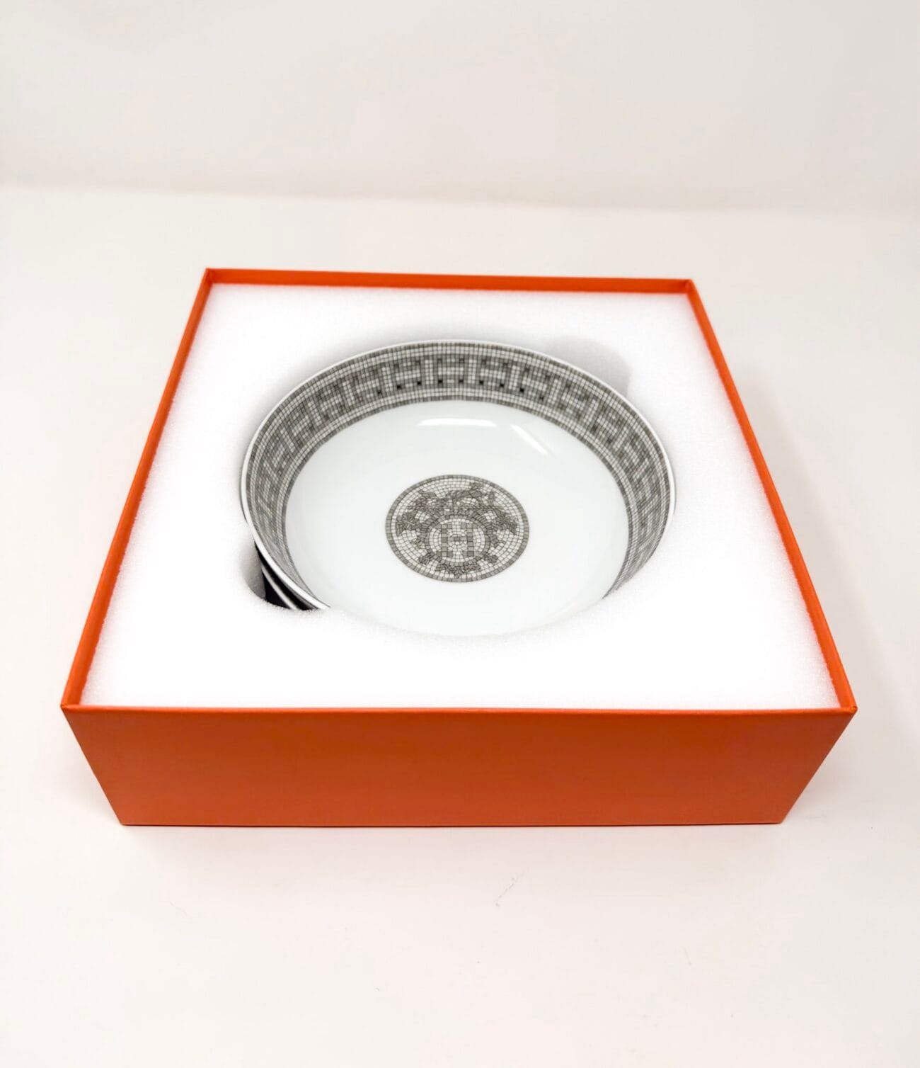 Hermès Mosaique au 24 dessert bowl in original Hermès presentation box
