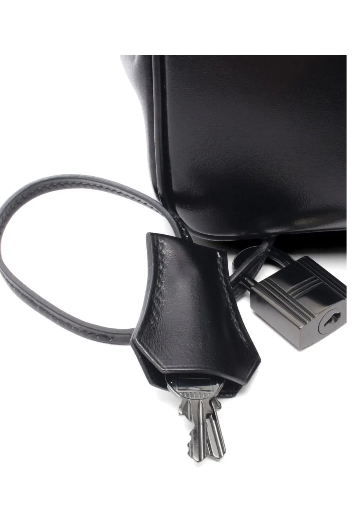 Hermès So Black lock and clochette with black hardware