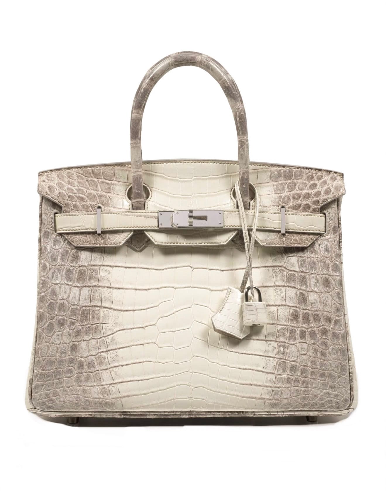 Hermès Birkin Himalaya Niloticus Crocodile bag with palladium hardware
