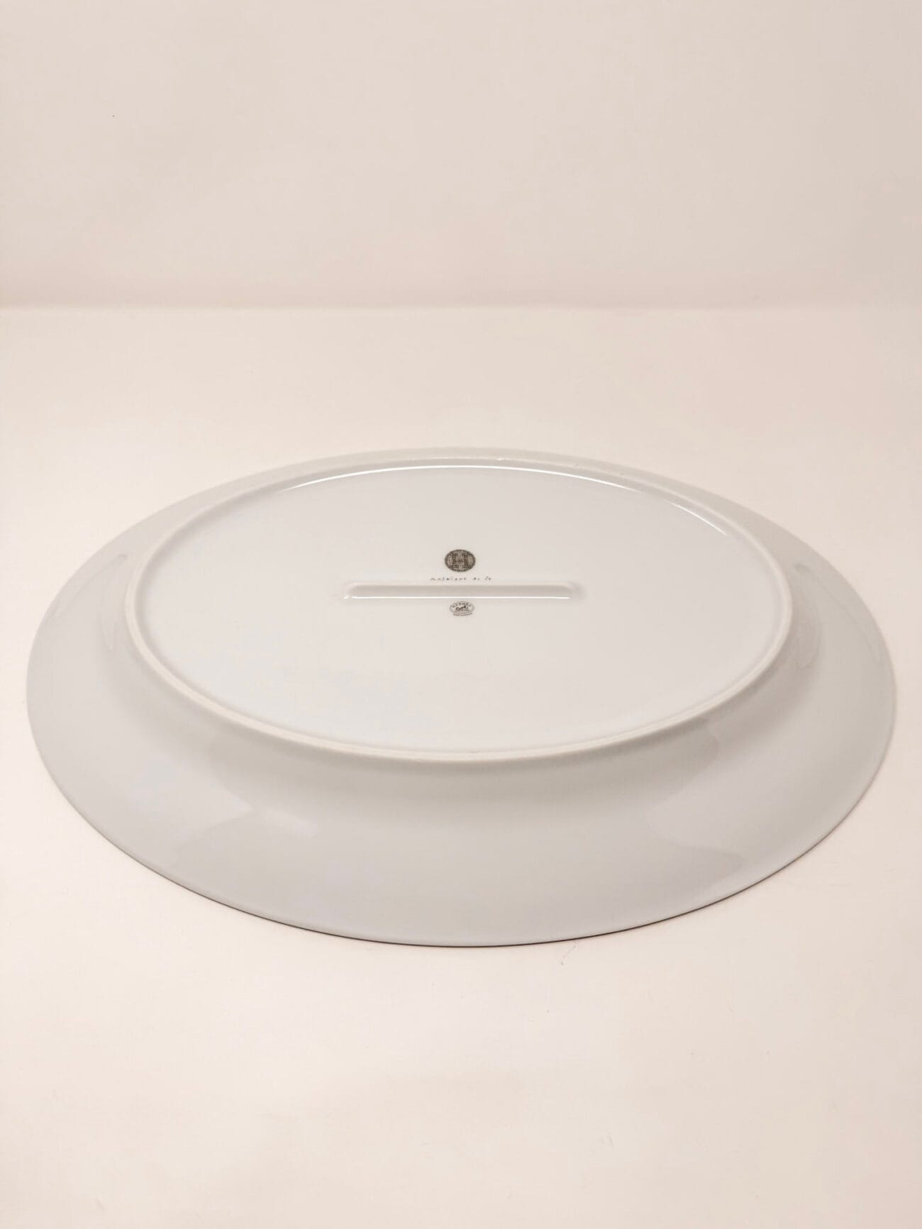 Hermès Mosaïque au 24 Platinum oval platter back view