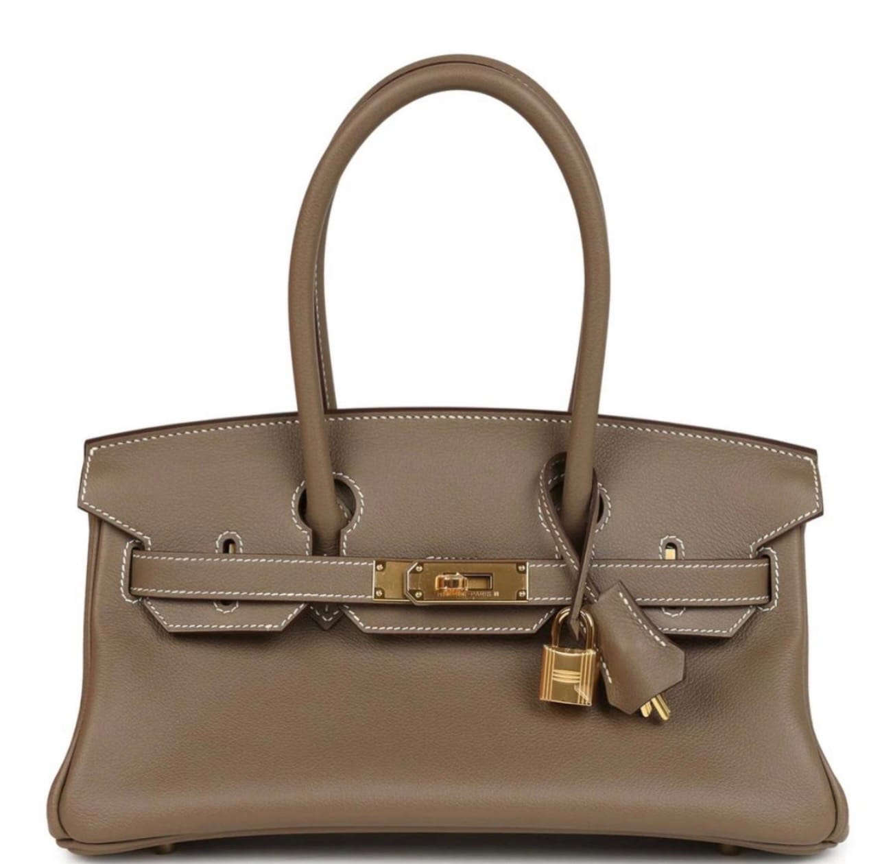 Hermès Shoulder Birkin in Etoupe leather with gold hardware