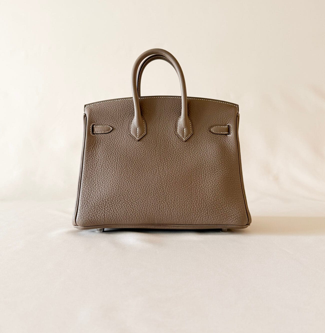 Hermès Birkin 25 Etoupe Togo Palladium Hardware back view