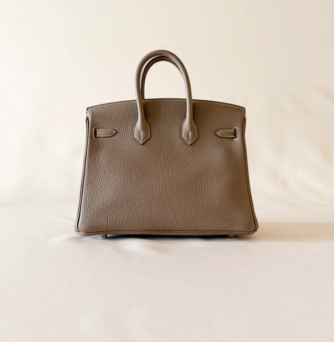 Hermès Birkin 25 Etoupe Togo Palladium Hardware back view