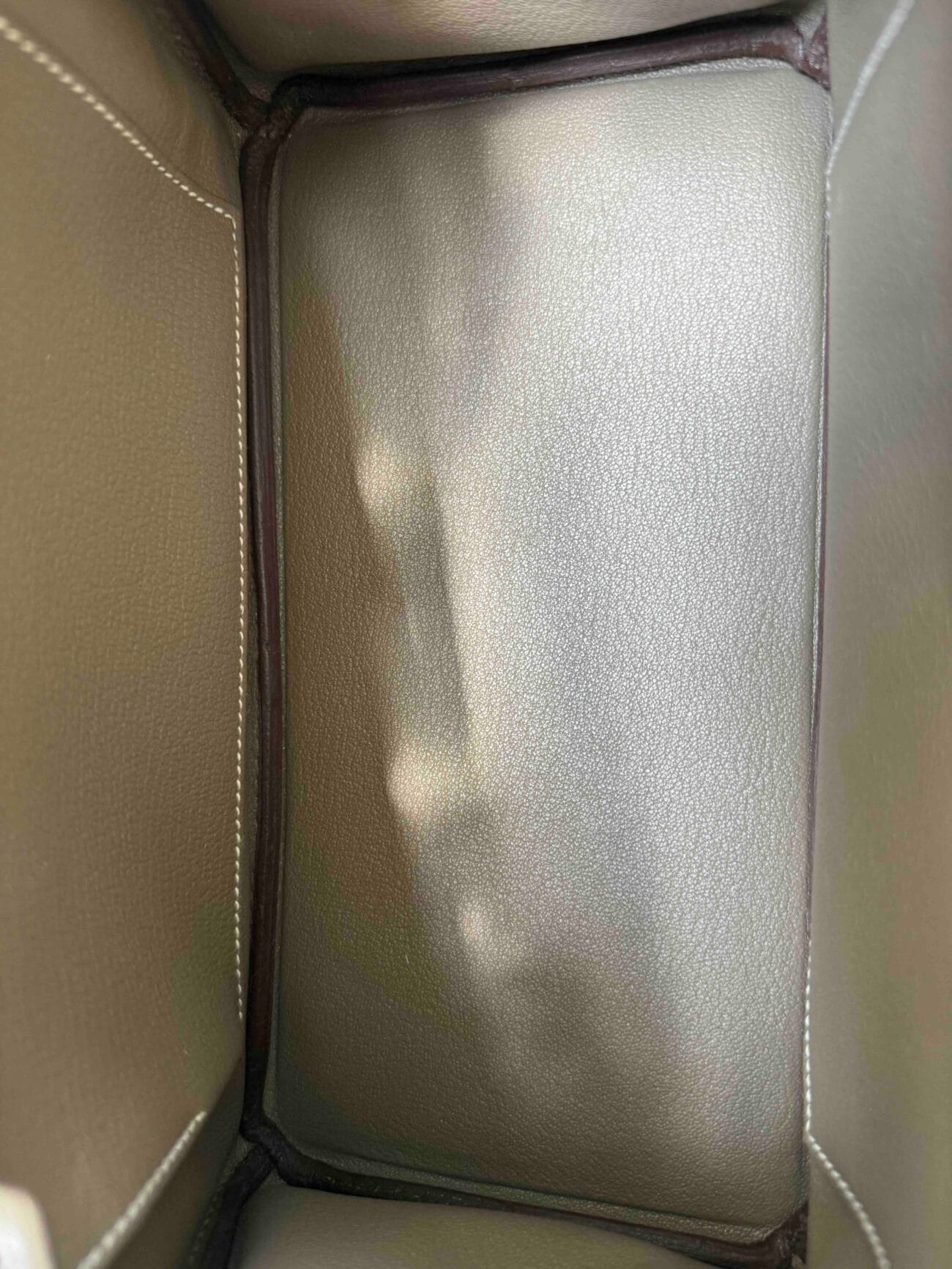 Hermès Birkin 25 Etoupe Togo leather interior base