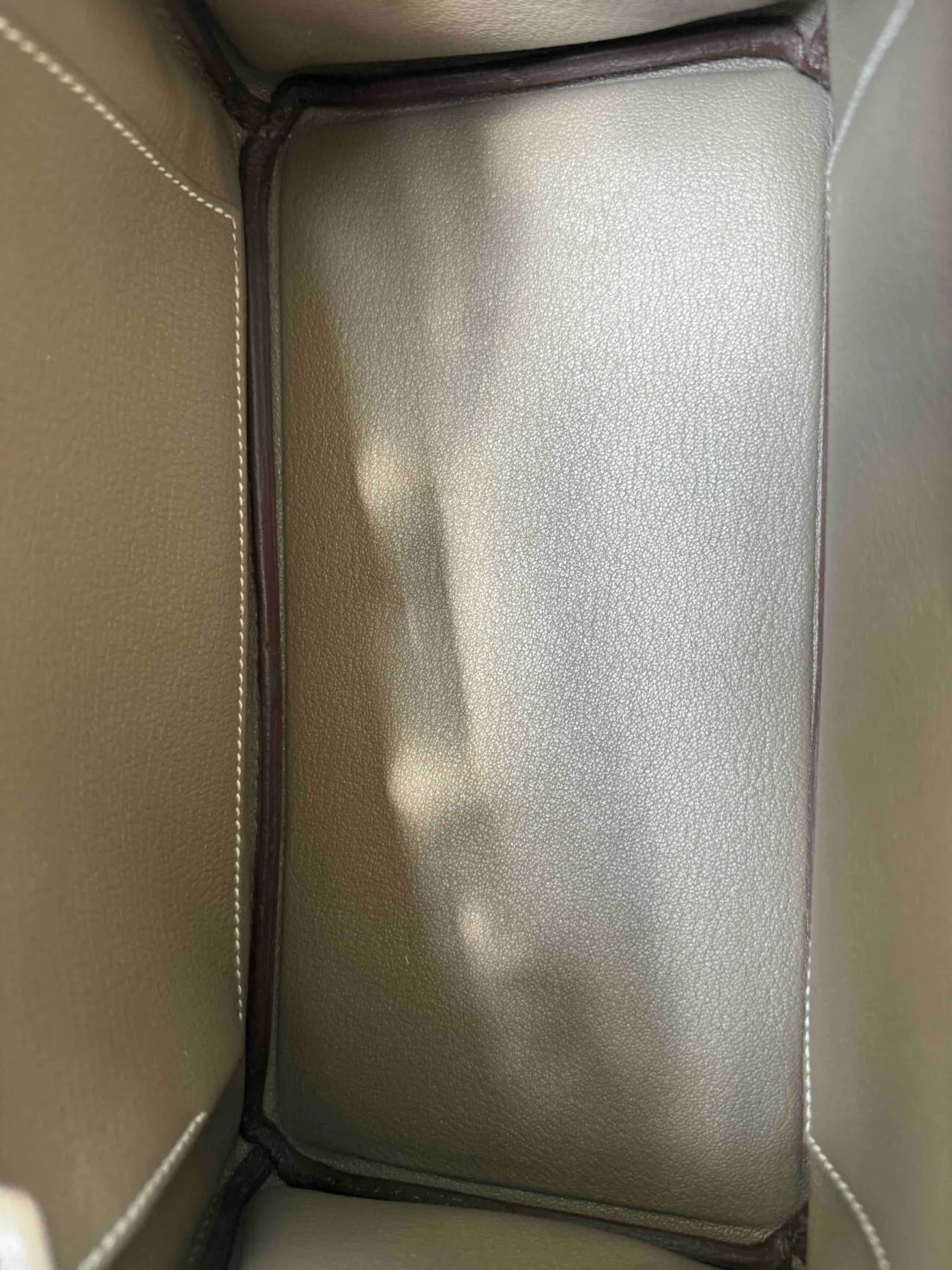 Hermès Birkin 25 Etoupe Togo leather interior base