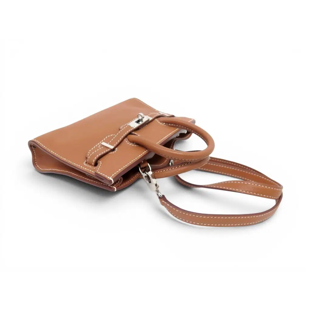 Hermès Micro Birkin 15 in pelle con tracolla