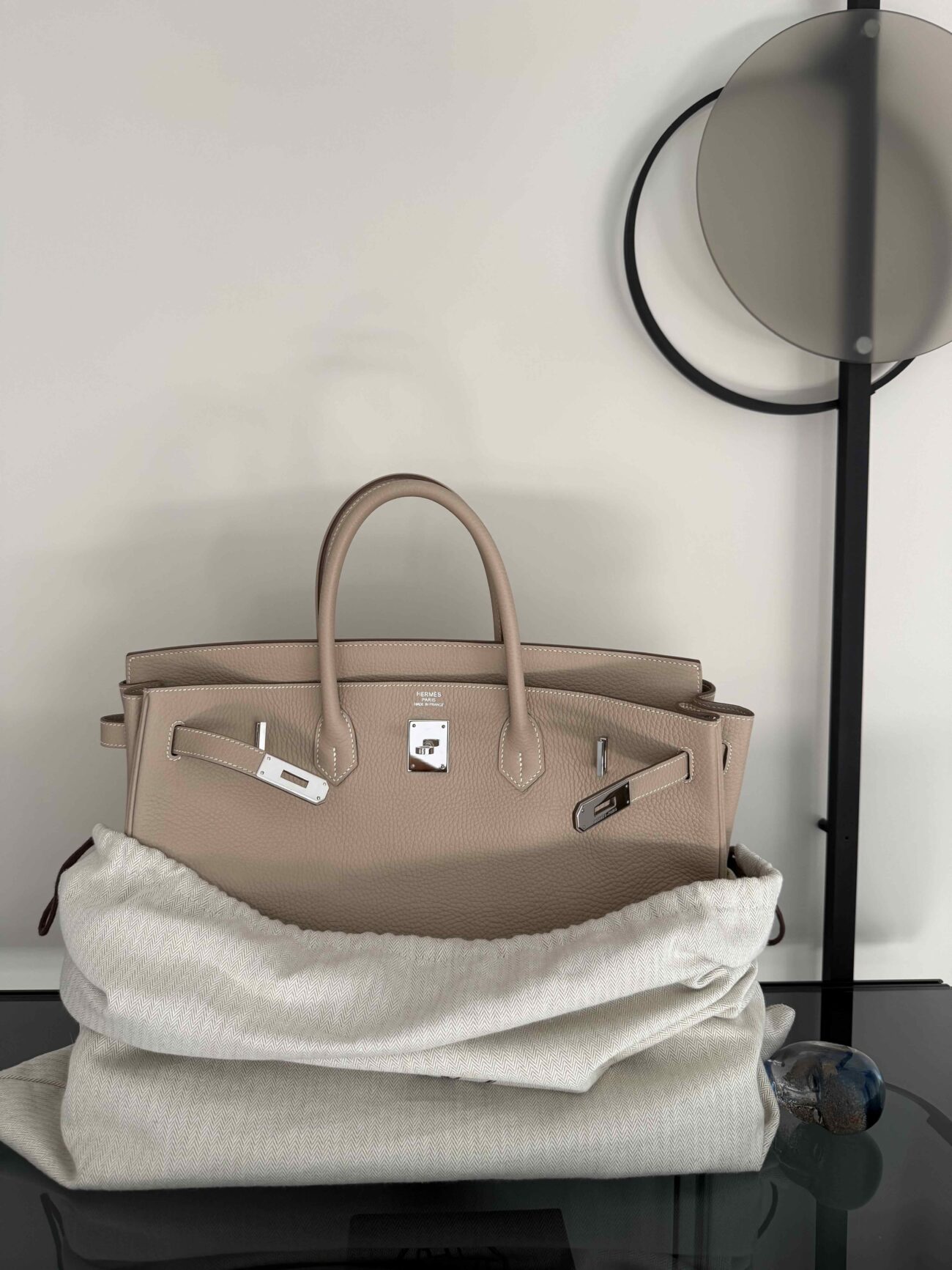 Hermès Birkin 40 Argile Clémence Real View