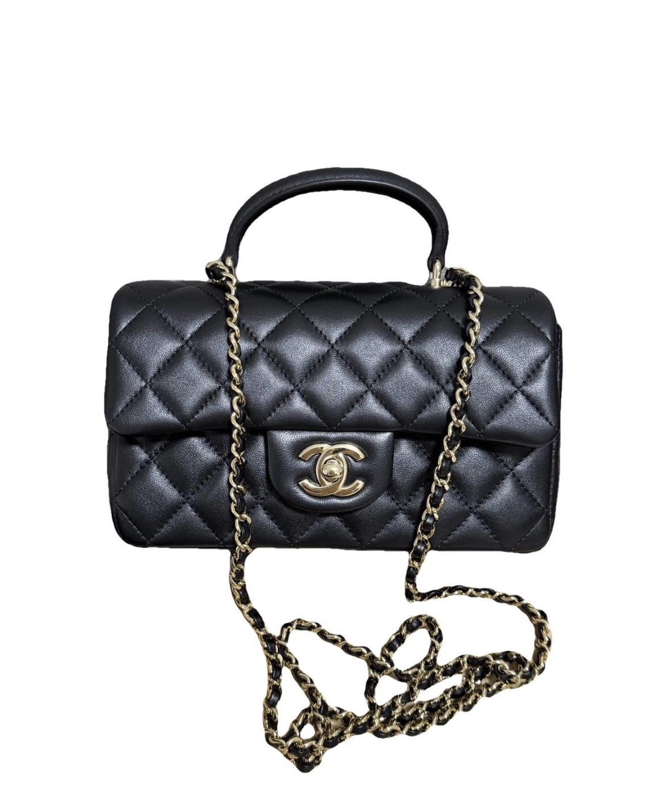 Mini sac classique avec poignée – photo du modèle CHANEL