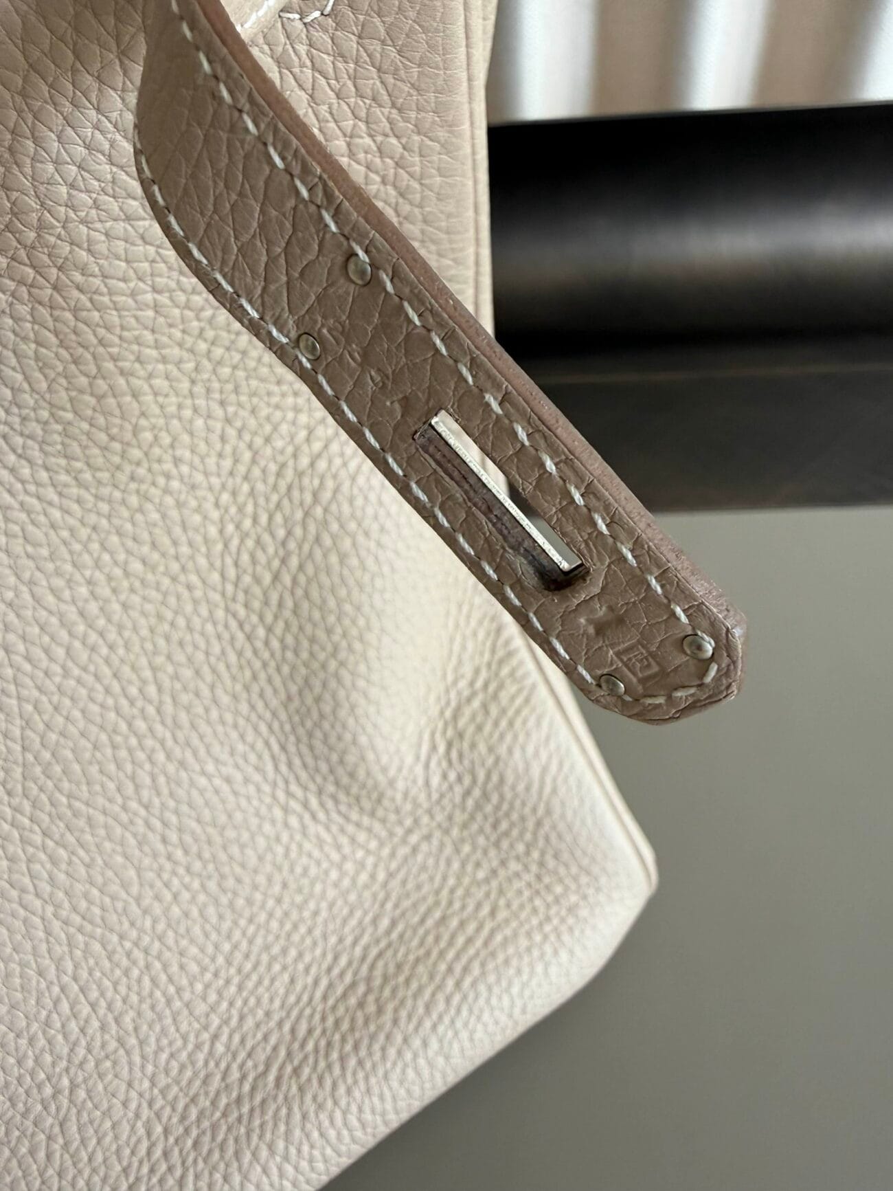 Hermès Birkin 40 Argile date code on leather strap